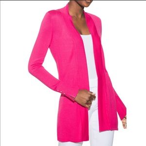 White House black market hot pink cardigan in xxs